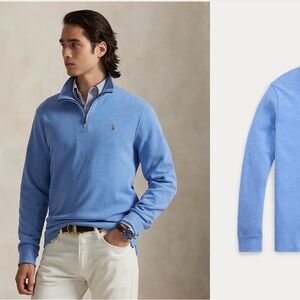 Polo Ralph Lauren Men's Blue Half-Zip Pullover Size Large